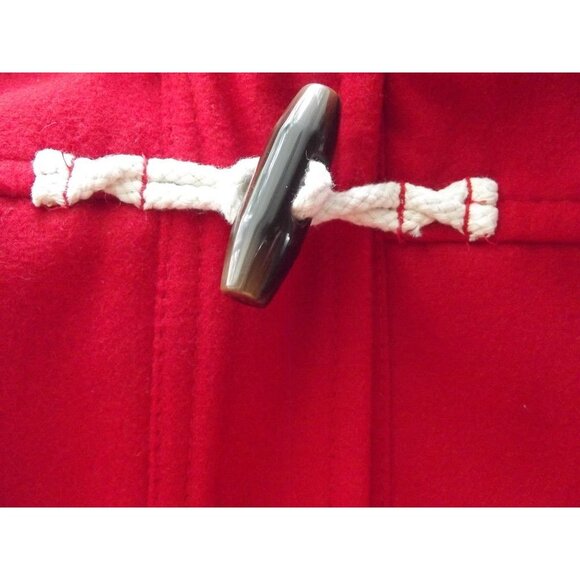 Old Navy Peacoat Womens Size Small Radiant Red Toggle Hooded Pockets - Picture 4 of 14